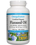 Natural Factors Natural Factors Certified Organic Flaxseed Oil 1000mg 180 softgels