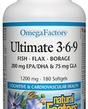 Natural Factors Natural Factors OmegaFactors Ultimate 3-6-9 180 softgels