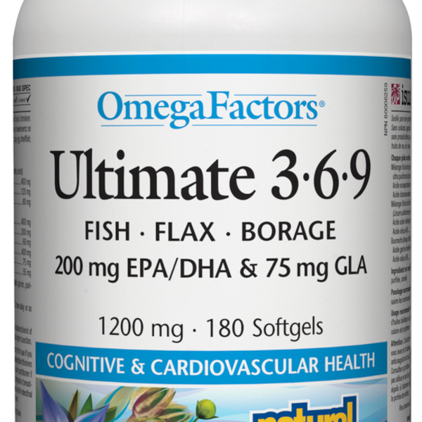 Natural Factors Natural Factors OmegaFactors Ultimate 3-6-9 180 softgels