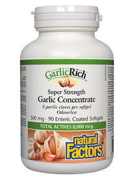 Natural Factors Natural Factors GarlicRich Super Strength Garlic Concentrate 500 mg 90 softgels