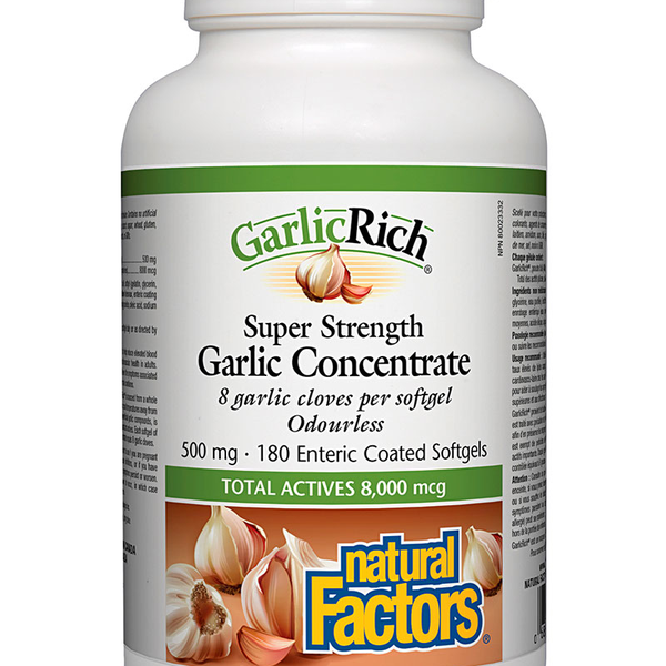 Natural Factors Natural Factors Super Strength Garlic Concentrate 500 mg 180 softgels