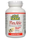 Natural Factors Natural Factors FlexAble Glucosamine Sulfate Sodium Free 500mg 180 caps