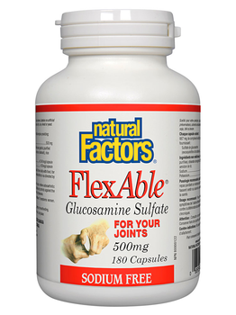 Natural Factors Natural Factors FlexAble Glucosamine Sulfate Sodium Free 500mg 180 caps