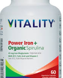 Vitality Vitality Power Iron + Organic Spirulina 60 Vcap