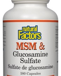 Natural Factors Natural Factors MSM & Glucosamine Sulfate 180 caps