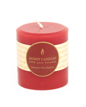 Honey Candles Honey Candles Pure Beeswax 3” Pillar Red