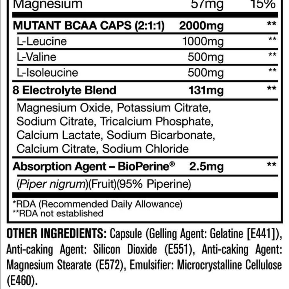 bcaa mutant 200 капсул как принимать