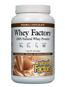 Natural Factors Natural Factors Whey Factors 100% Natural Whey Protein, Double Chocolate 1kg