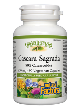 Natural Factors Natural Factors Herbal Factors Cascara Sagrada Extract 250 mg 90 vcaps