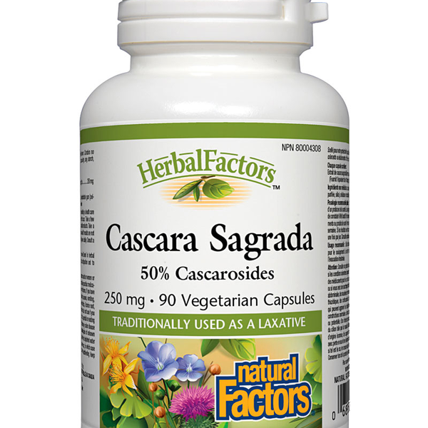 Natural Factors Natural Factors Herbal Factors Cascara Sagrada Extract 250 mg 90 vcaps