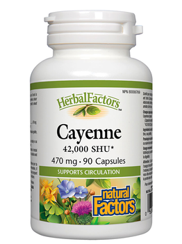 Natural Factors Natural Factors Herbal Factors Cayenne 42,000 SHU 470 mg 90 caps
