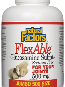 Natural Factors Natural Factors Flexable Glucosamine Sulfate 500 mg 500 caps