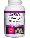 Natural Factors Natural Factors Maximum Triple Strength RxOmega-3 900mg 150 Enteripure softgels