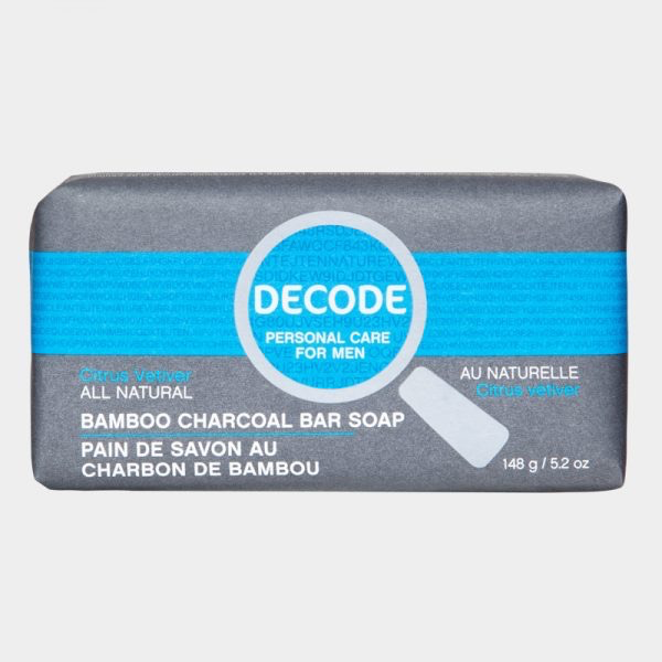 Decode Decode for Men Bamboo Charcoal Bar Soap Citrus Vetiver 148g