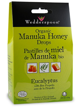 Wedderspoon Wedderspoon Organic Manuka Honey Drops Eucalyptus 120g