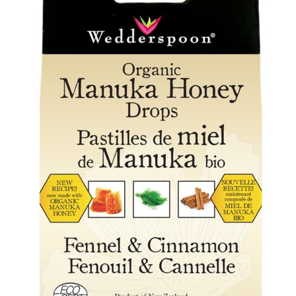 Wedderspoon Wedderspoon Organic Honey Drops with Fennel & Cinnamon 120g