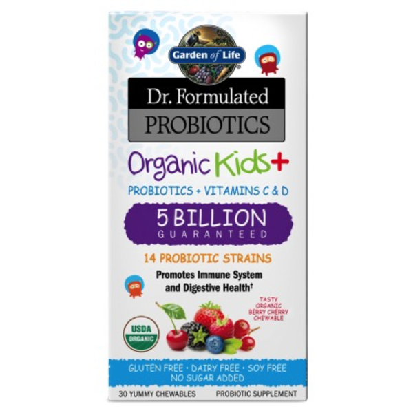 Garden of Life Garden of Life Organic Kids+ Probiotic  Berry Cherry - Refrigerated 30 tabs