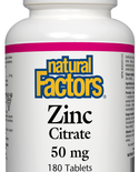 Natural Factors Natural Factors Zinc Citrate 50mg 180 tabs