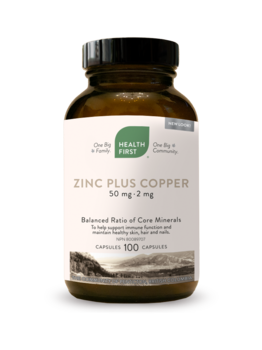 Health First Health First Zinc Citrate Plus Copper 50 mg 100 caps