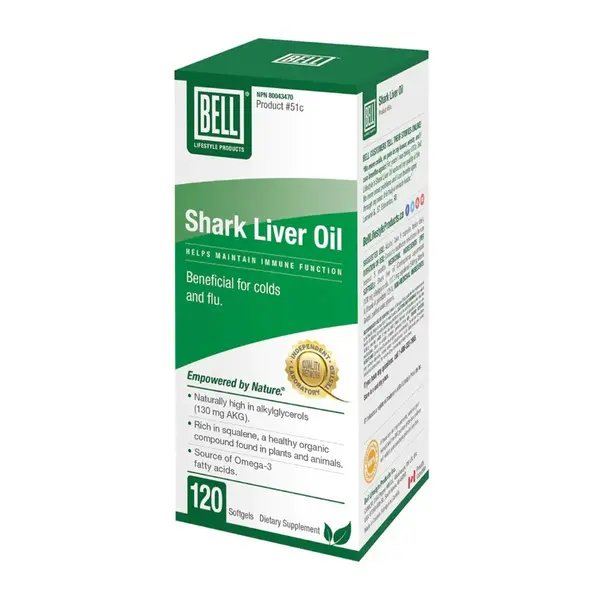 Bell Lifestyle Bell Shark Liver Oil 500mg 120 softgels