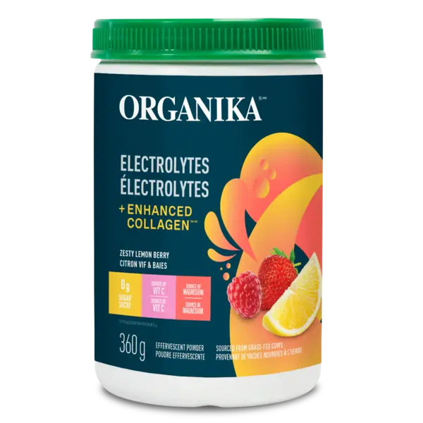 Organika Organika Effervescent Electrolytes + Enhanced Collagen Zesty Lemon Berry 360g