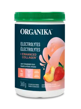 Organika Organika Effervescent Electrolytes + Enhanced Collagen Juicy Strawberry Peach 360g