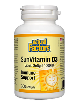 Natural Factors Natural Factors Vitamin D3 1000 IU 360 softgels