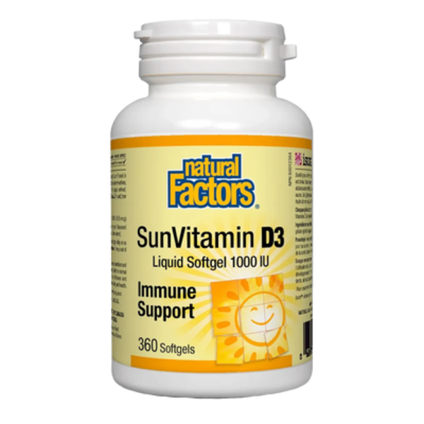 Natural Factors Natural Factors Vitamin D3 1000 IU 360 softgels