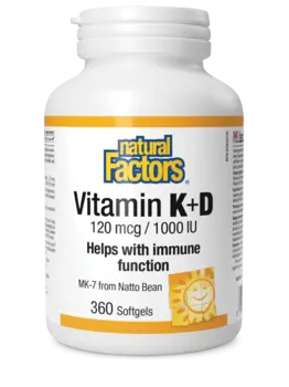 Natural Factors Natural Factors Vitamin K & D Bonus 360 Softgels