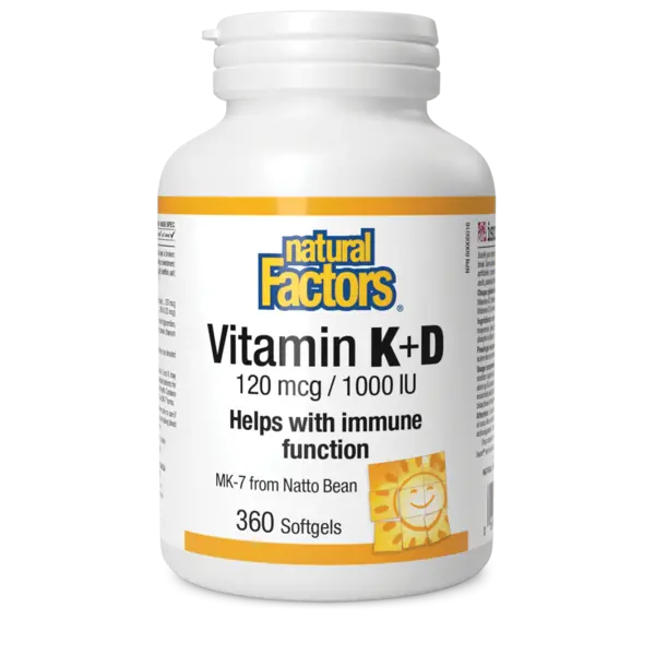 Natural Factors Natural Factors Vitamin K & D Bonus 360 Softgels
