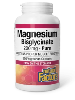 Natural Factors Natural Factors Magnesium Bisglycinate 200mg  250 Vcap