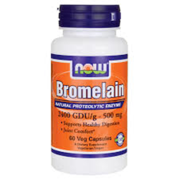 Now Foods NOW Bromelain 2400GDU/g 500mg 60 vcaps