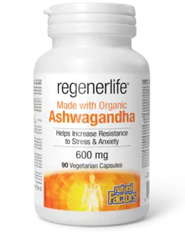 Natural Factors Regenerlife Ashwagandha 600 mg 90 caps