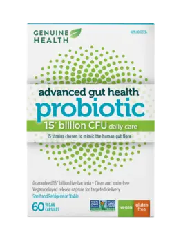 Genuine Health Genuine Health Advanced Gut Health  Probiotic 15 Billion 60 cap