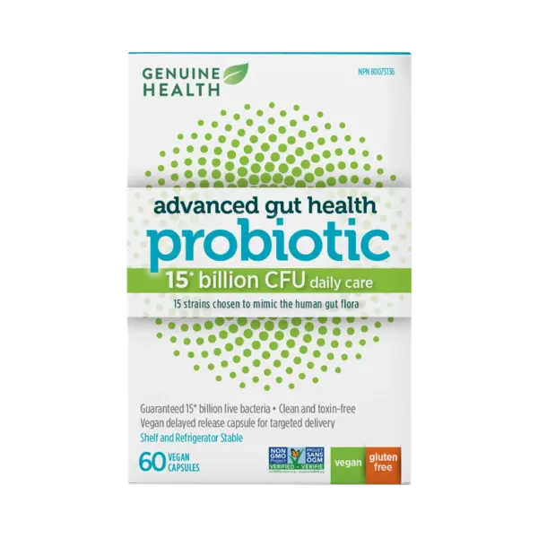 Genuine Health Genuine Health Advanced Gut Health  Probiotic 15 Billion 60 cap