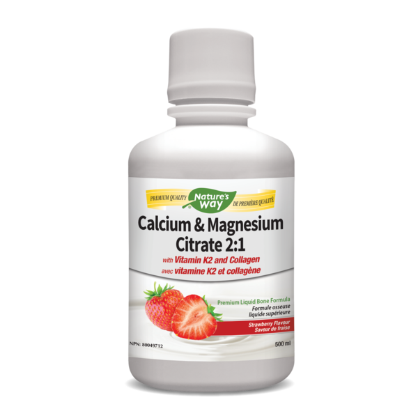Nature's Way Nature's Way Calcium & Magnesium w/ K2 and Collagen Strawberry 500ml