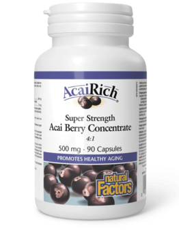 Natural Factors Natural Factors AcaiRich Super Strength Acai Berry Concentrate 4:1 500 mg 90 caps