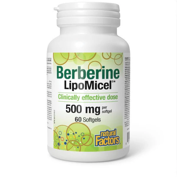 Natural Factors Natural Factors Berberine LipoMicel 500mg 60 softgels
