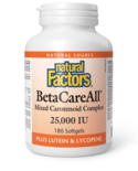 Natural Factors Natural Factors BetaCareAll 25,000 IU 180 softgels