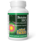 Natural Factors Natural Factors Betaine Hydrochloride 500 mg with Fenugreek 90 vcaps