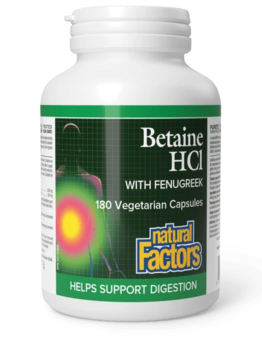 Natural Factors Natural Factors Betaine Hydrochloride with Fenugreek 180 caps