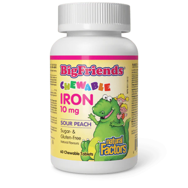 Natural Factors Natural Factors Big Friends Chewable Iron 10 mg 60 tab