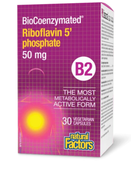Natural Factors Natural Factors BioCoenzymated Riboflavin 5’- Phosphate 30 caps