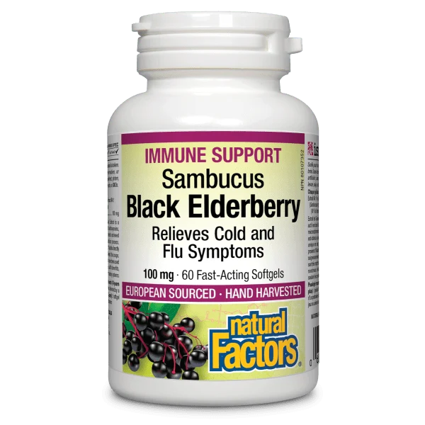 Natural Factors Natural Factors Black Elderberry Extract 60 Softgels