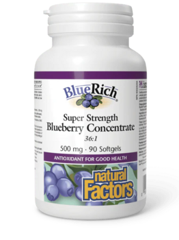 Natural Factors Natural Factors Blueberry Concentrate 500 mg 90 softgels