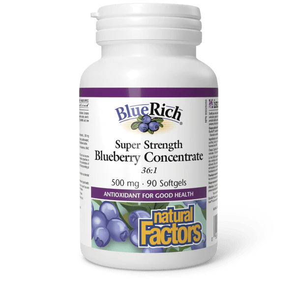 Natural Factors Natural Factors Blueberry Concentrate 500 mg 90 softgels