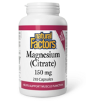 Natural Factors Natural Factors BONUS Magnesium Citrate 150mg 210 caps