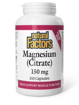 Natural Factors Natural Factors BONUS Magnesium Citrate 150mg 210 caps