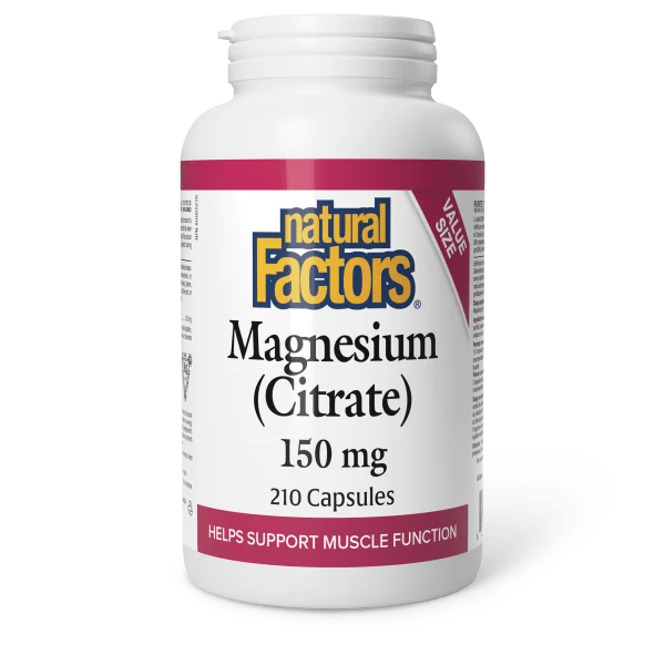 Natural Factors Natural Factors BONUS Magnesium Citrate 150mg 210 caps