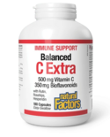 Natural Factors Natural Factors C Extra 500mg Plus 350mg Bioflavonoids 180 caps